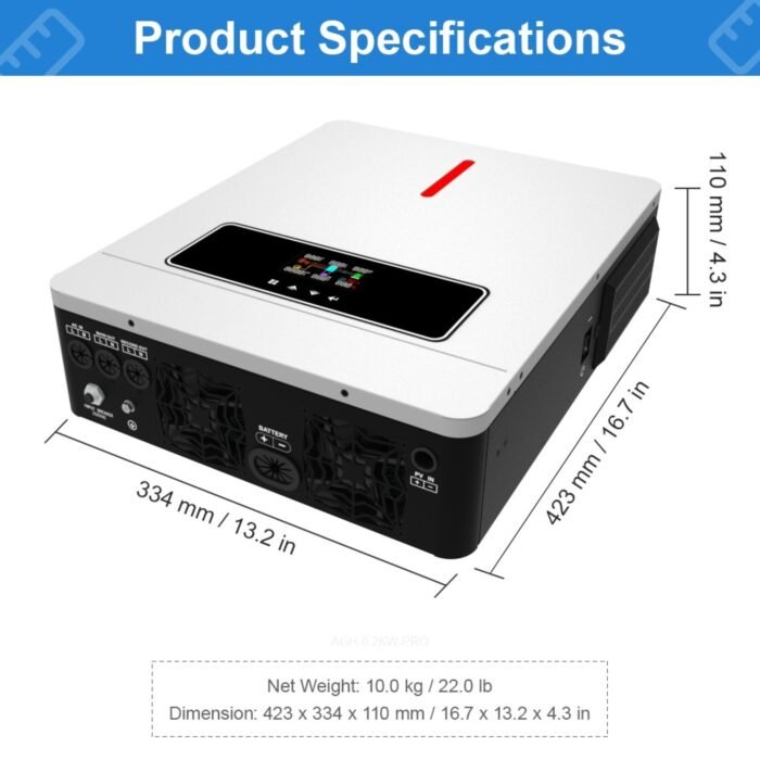Inversor Solar Híbrido 6.2kW / Monitoreo Wi-Fi - Imagen 2