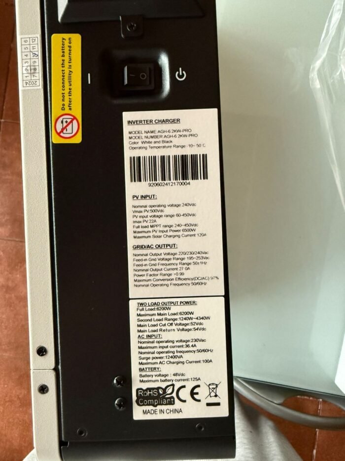 Inversor Solar Híbrido 6.2kW / Monitoreo Wi-Fi - Imagen 8