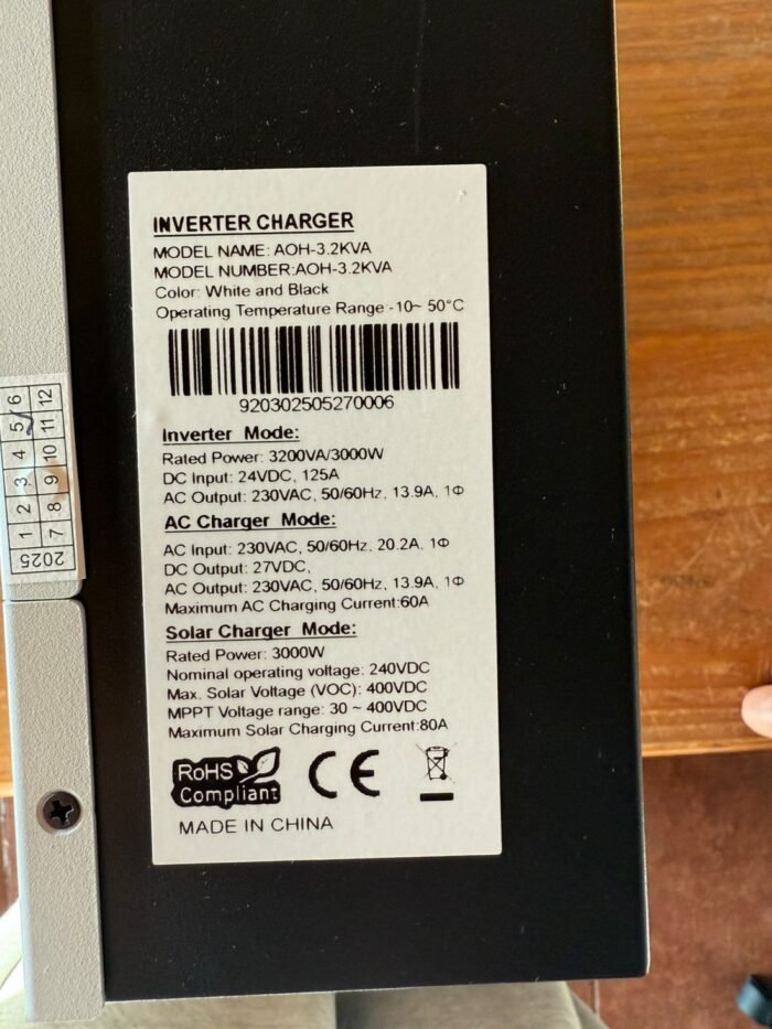 Inversor Solar Híbrido 3.0kW / Monitoreo Wi-Fi - Imagen 8