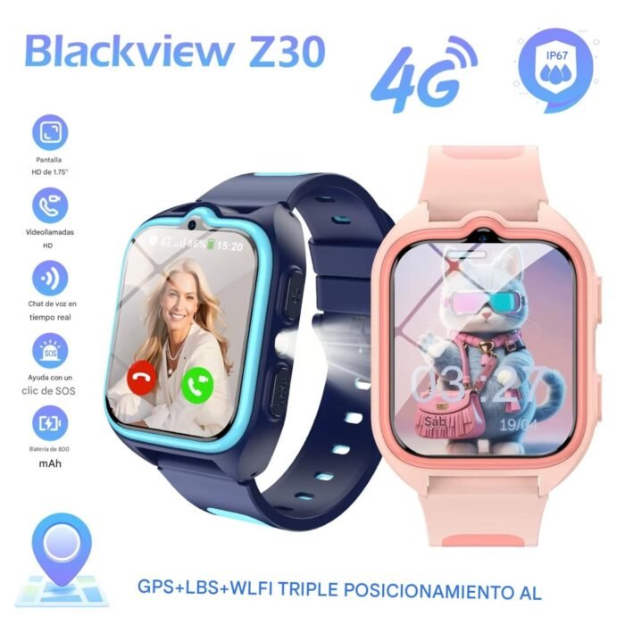 Smartwatch Niños Blackview Z30 4G GPS Videollamada SOS - Imagen 2