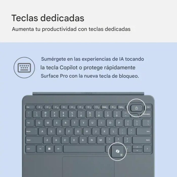 Pack Teclado Surface Pro 12 + Slim Pen 2 Copilot Alcantara - Imagen 3