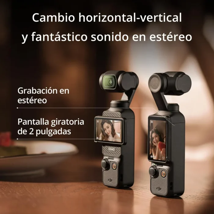 DJI Osmo Pocket 3 Creator Combo | Camara 4K 120fps con Mic 2 - Imagen 4