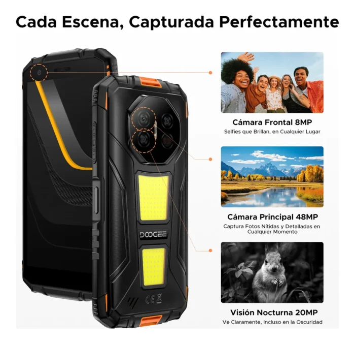 DOOGEE Fire 3 Max Rugerizado 5.5" 8+256GB 8350mAh Nocturna - Imagen 5