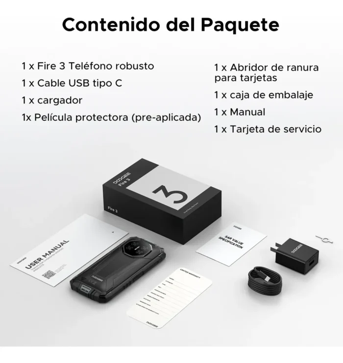 DOOGEE Fire 3 Rugerizado 5.5" Android 15 8.350mAh Compacto - Imagen 8