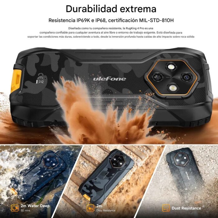 Ulefone RugKing 4 Pro Rugerizado Android Batería Gigante - Imagen 3