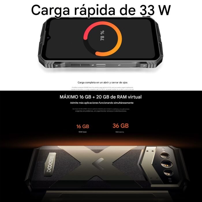 DOOGEE V Max Plus - Batería Monstruo Dura Días Uso Extremo - Imagen 4