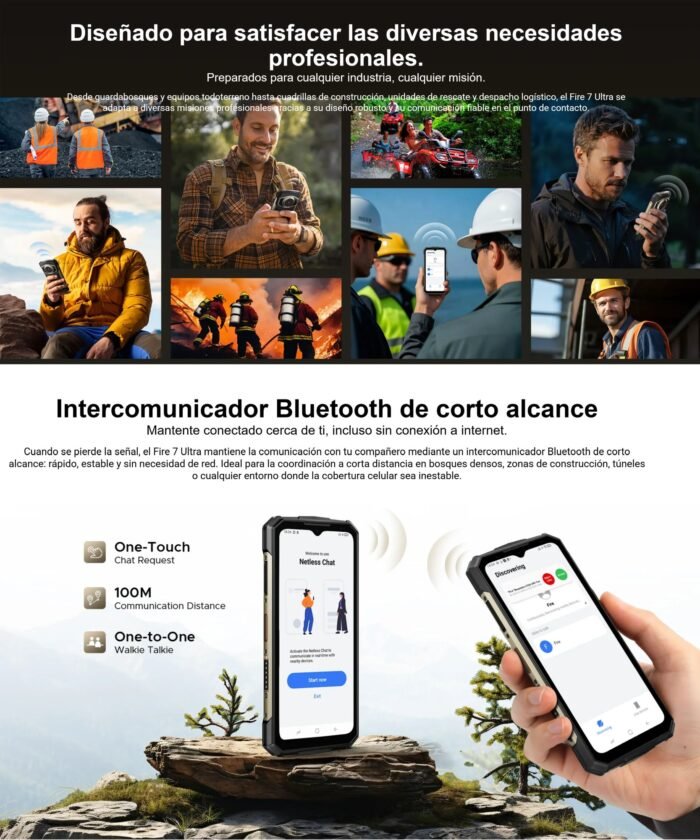DOOGEE Fire 7 Ultra 5G Intercomunicador POC Altavoz 125dB - Imagen 4