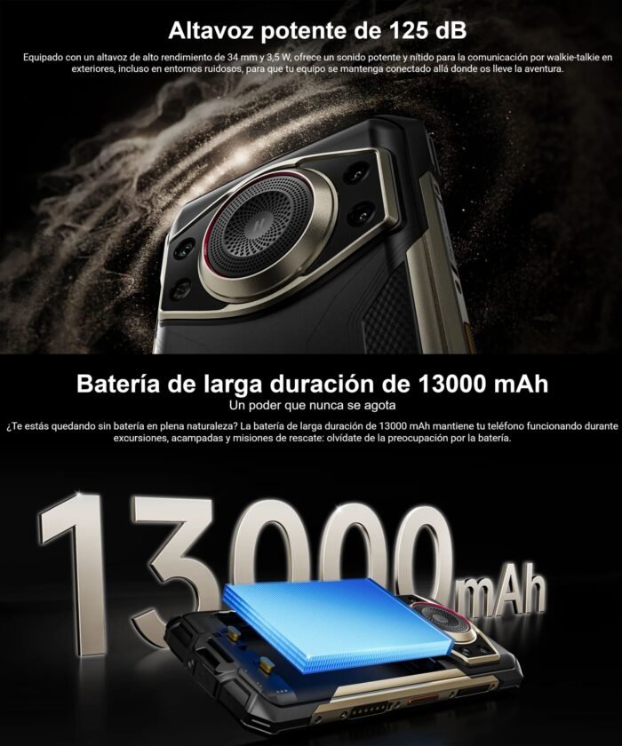 DOOGEE Fire 7 Ultra 5G Intercomunicador POC Altavoz 125dB - Imagen 5