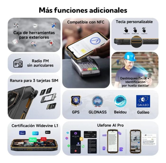 Ulefone RugKing 4 Pro Rugerizado Android Batería Gigante - Imagen 6