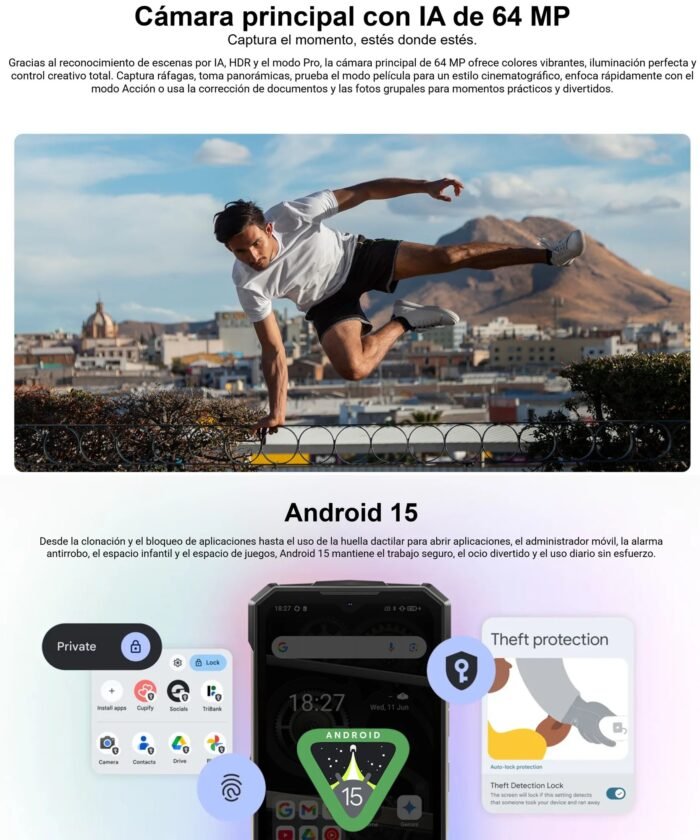 DOOGEE Fire 7 Ultra 5G Intercomunicador POC Altavoz 125dB - Imagen 7