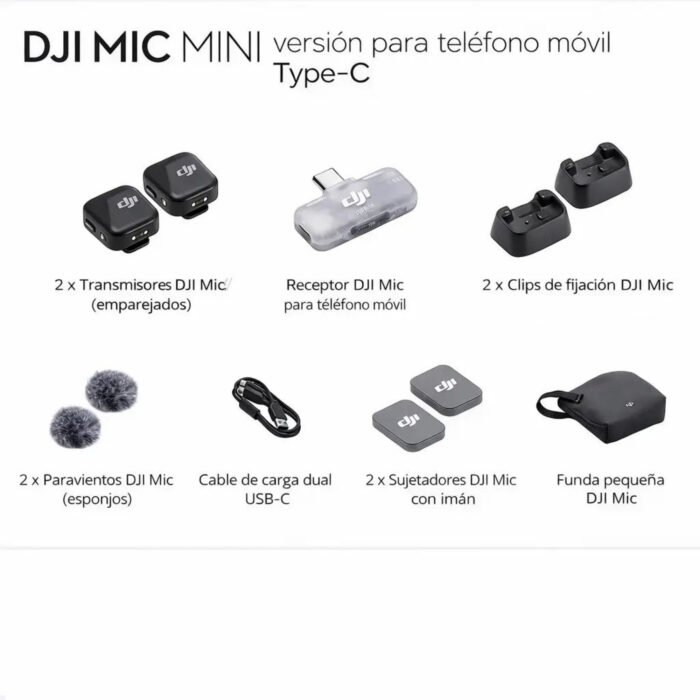 DJI Mic Mini - 2 Micrófonos Inalámbricos Profesionales - Imagen 6