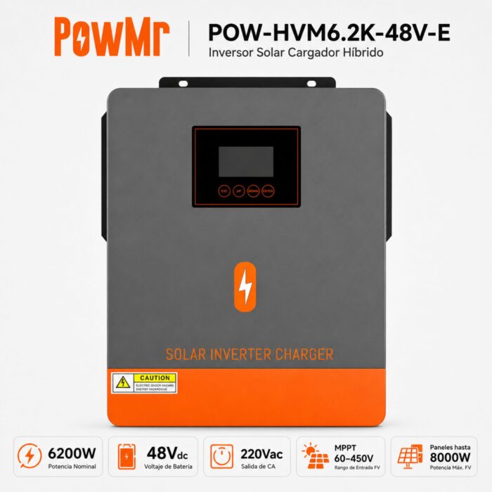Inversor Solar H&iacute;brido PowMr 6200W 48V - Imagen 2