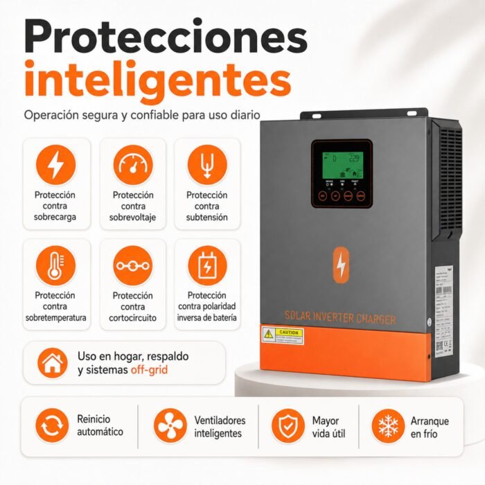 Inversor Solar Híbrido PowMr 1500W 24V - Imagen 4