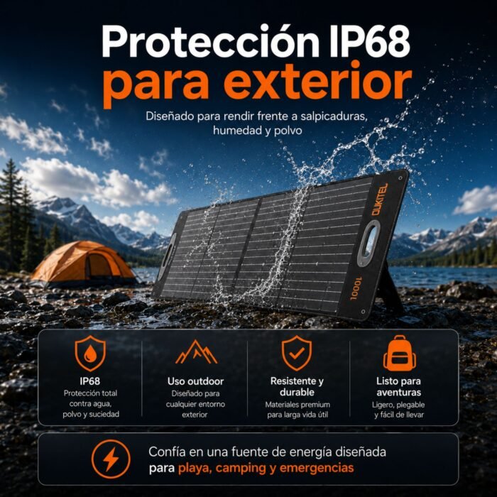 Panel Solar Portátil OUKITEL 100W - Imagen 5