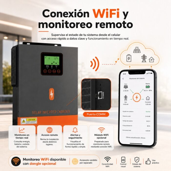Inversor Solar Híbrido PowMr 3000W 24V - Imagen 6