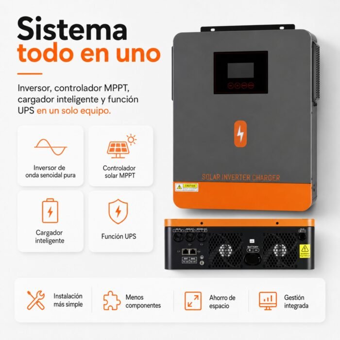 Inversor Solar Híbrido PowMr 4200W 24V - Imagen 7