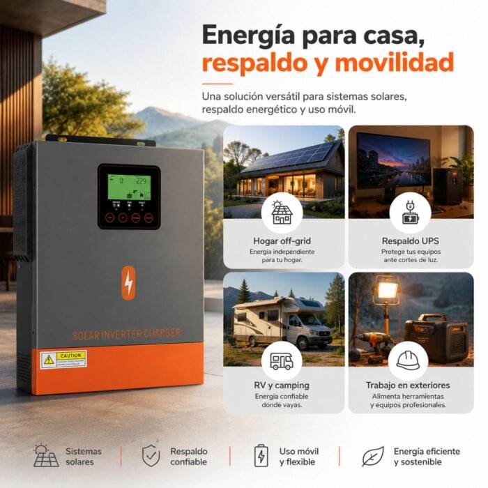 Inversor Solar Híbrido PowMr 1500W 24V - Imagen 8
