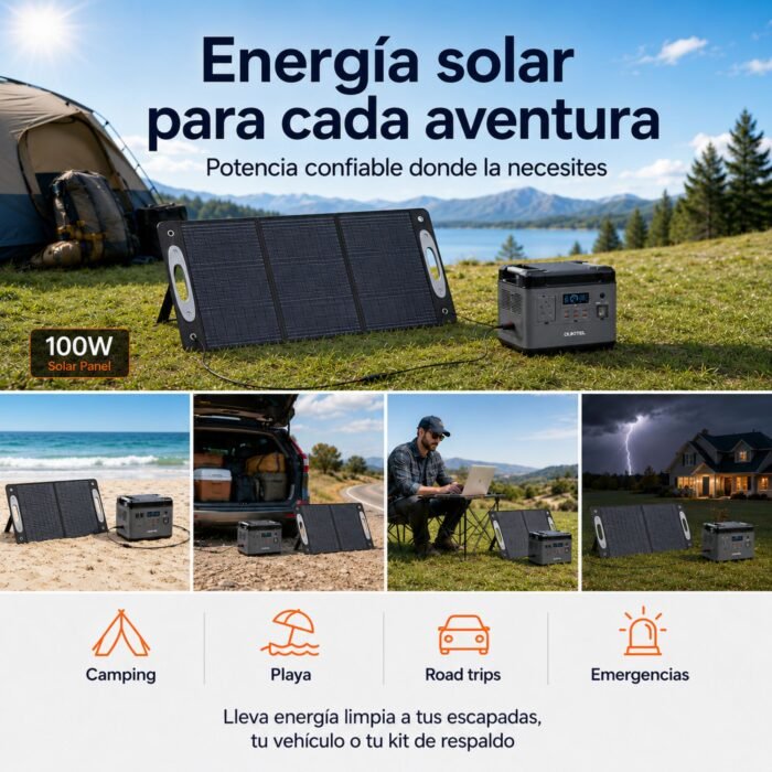 Panel Solar Portátil OUKITEL 100W - Imagen 9