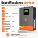 Inversor Solar Híbrido PowMr 1500W 24V - Imagen 9