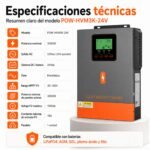 Inversor Solar Híbrido PowMr 3000W 24V - Imagen 10