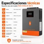 Inversor Solar Híbrido PowMr 6200W 48V - Imagen 10