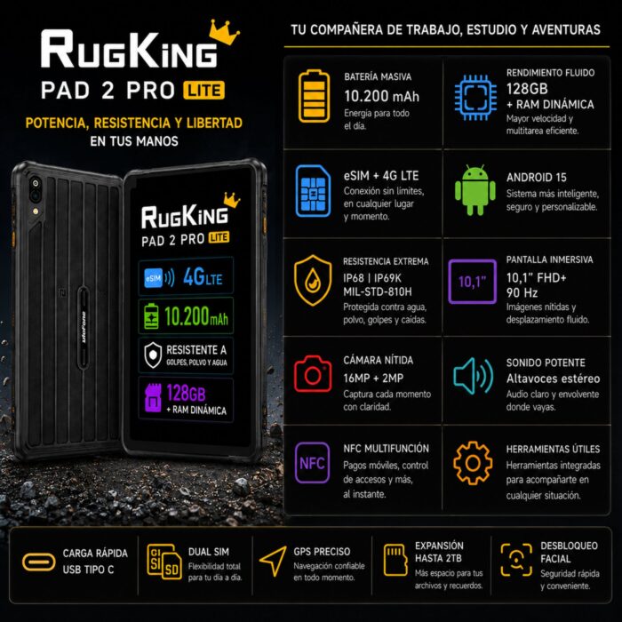 ULEFONE RugKing Pad 2 Pro Lite - Imagen 2